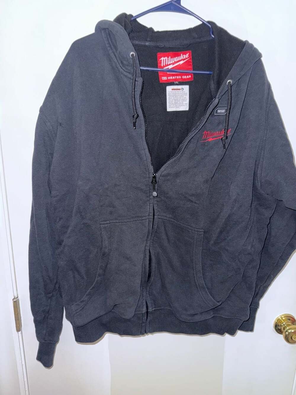 Milwaukee M12 Heated Hoodie Black Full-Zip Thermal Work Jacket